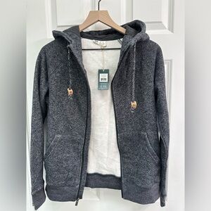 Tentree Black Burney Zip-Up Hoodie